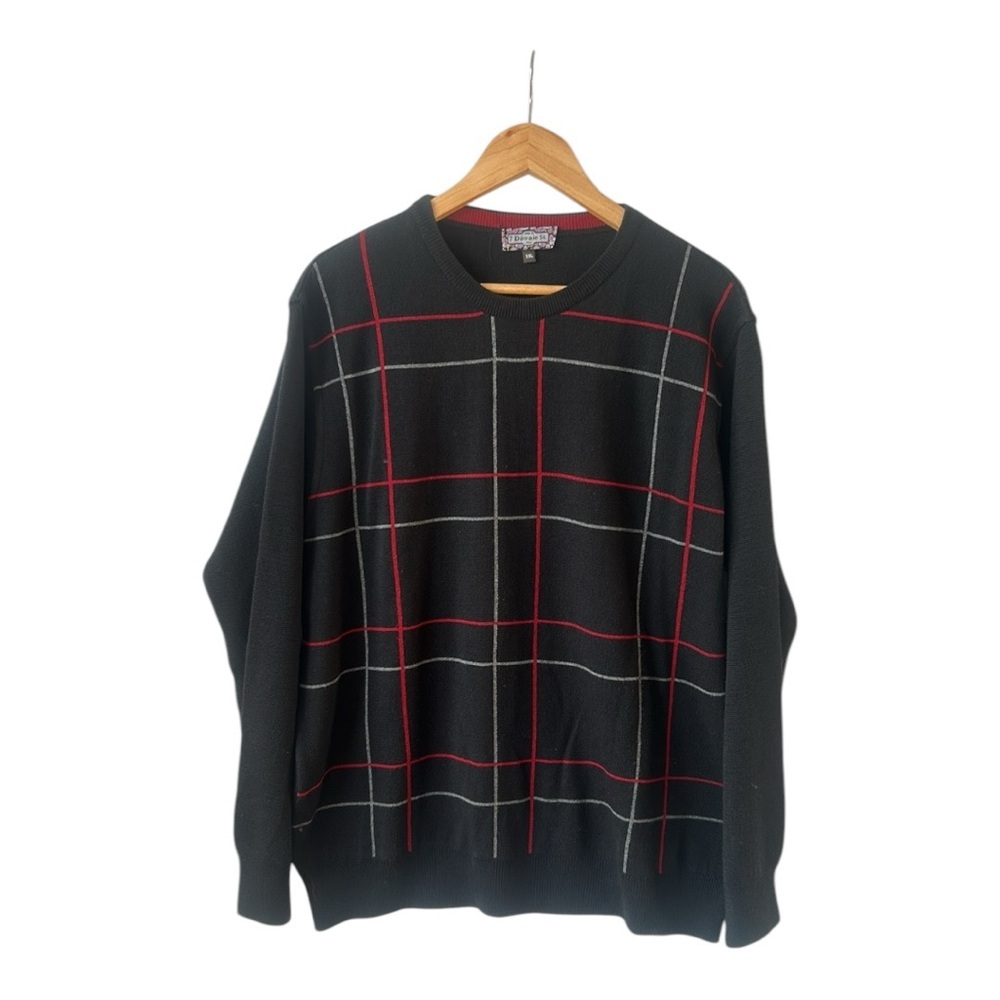 7 Downie Street Made in Italy Merino Wool Blend Crew Neck Striped Sweater XXL